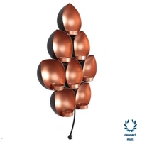 Decorative Leaf Eye Shaped Iron Wall Sconce Hanging Holder For Home Decors in this light lends a touch of tradition to your home decor - Metal , Tea Light Candle Holder, Pack of1